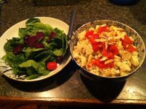 Roasted Cauliflower and Chickpea Bowl