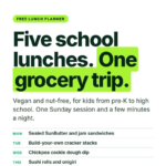 Five Vegan School Lunches, One Grocery Trip